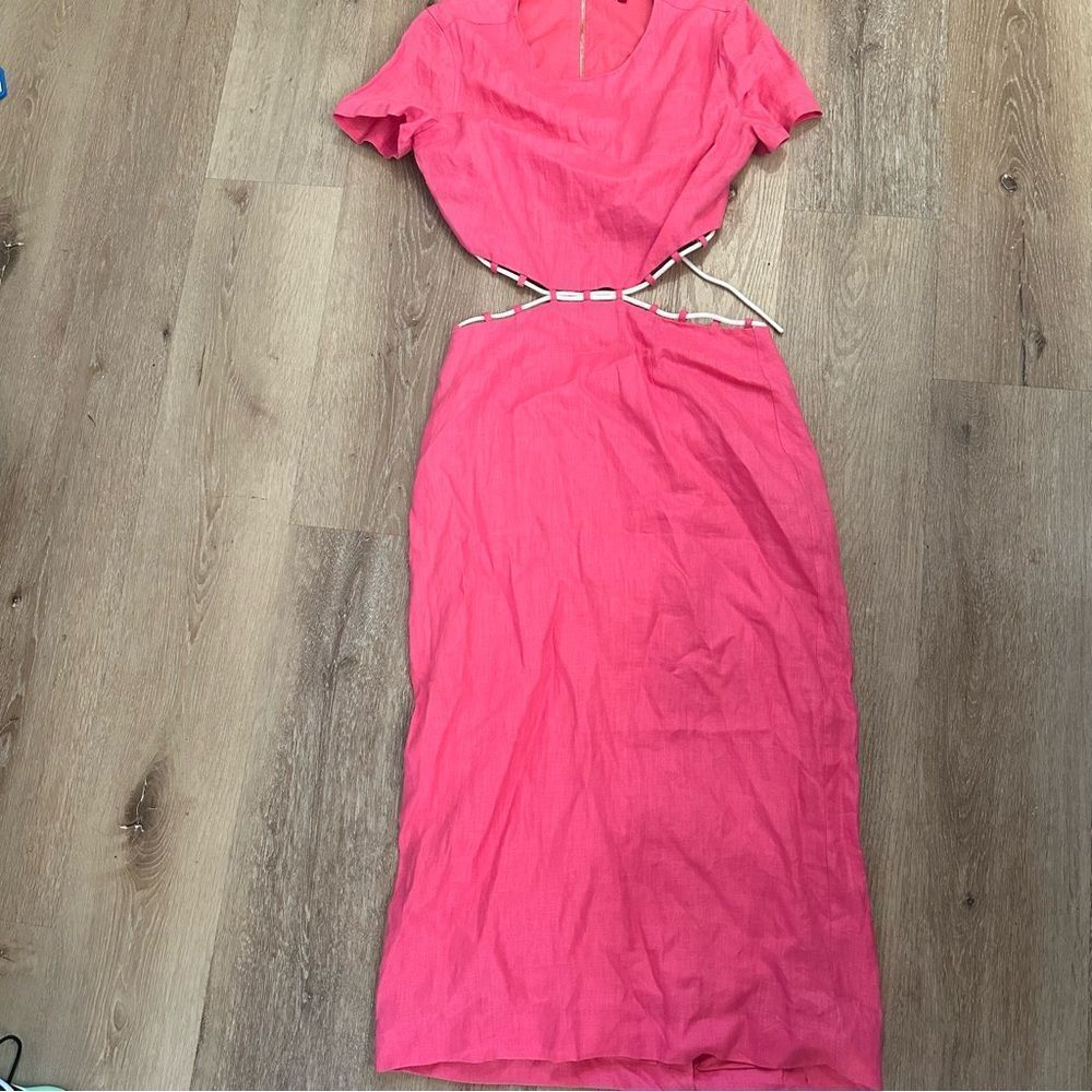 STAUD MATTEO DRESS Pink Size 10 - Picture 6 of 14